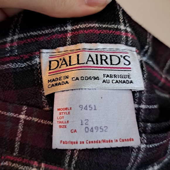 Vintage Plaid Skirt Size 10 - Picture 4 of 4